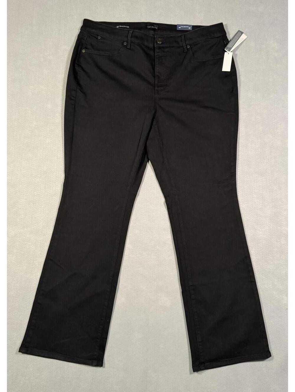 Talbots Women's Black Denim Jeans Bootcut Reg Slimming~New with Tags~ Size 16W
